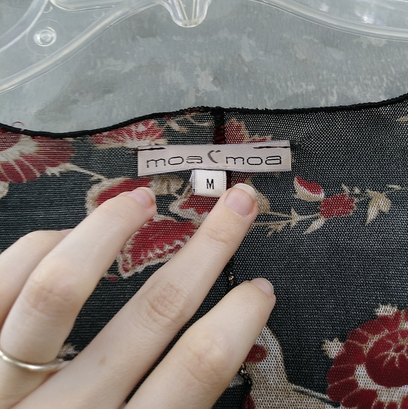 Vintage 90s Bell Sleeve Sheer Dress - Picture 3 of 5